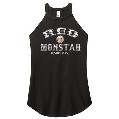 Boston Townie Pride Fans Red Monsta Vintage Fenway Women’s Perfect Tri Rocker Tank