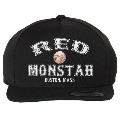 Boston Townie Pride Fans Red Monsta Vintage Fenway Wool Snapback Cap