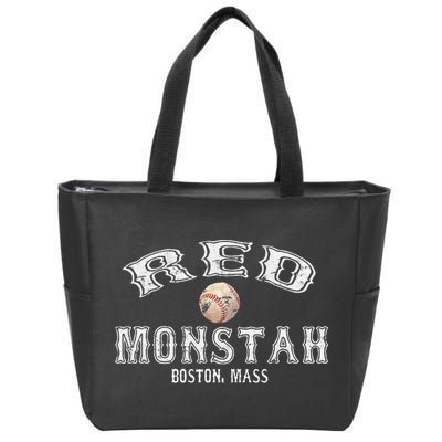Boston Townie Pride Fans Red Monsta Vintage Fenway Zip Tote Bag