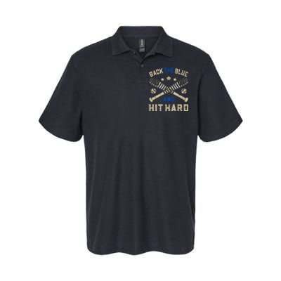 Baseball Team Pitcher Police Sheriff Supporter Back The Blue Softstyle Adult Sport Polo