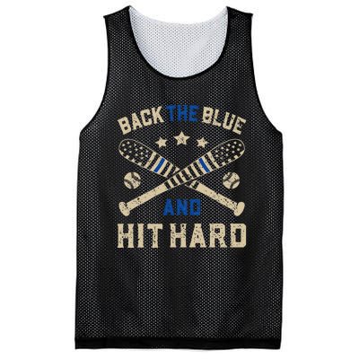 Baseball Team Pitcher Police Sheriff Supporter Back The Blue Mesh Reversible Basketball Jersey Tank