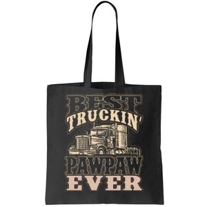 Best Truckin Pawpaw Ever Vinatge Trucker Fathers Day Gift Tote Bag