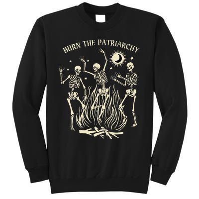 Burn The Patriarchy Funny Feminist Halloween Sweatshirt