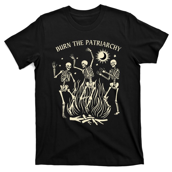 Burn The Patriarchy Funny Feminist Halloween T-Shirt