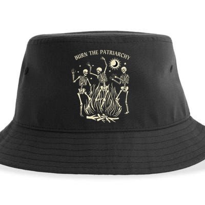 Burn The Patriarchy Funny Feminist Halloween Sustainable Bucket Hat