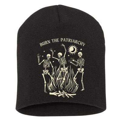 Burn The Patriarchy Funny Feminist Halloween Short Acrylic Beanie