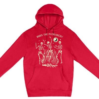 Burn The Patriarchy Funny Feminist Halloween Premium Pullover Hoodie