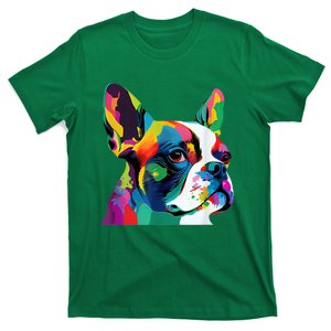 Boston Terrier Pop Art Design Boston Terrier Lovers T-Shirt