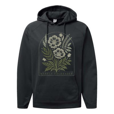 Barely Tolerable Pride And Prejudice Jane Austen Performance Fleece Hoodie