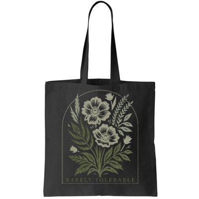 Barely Tolerable Pride And Prejudice Jane Austen Tote Bag