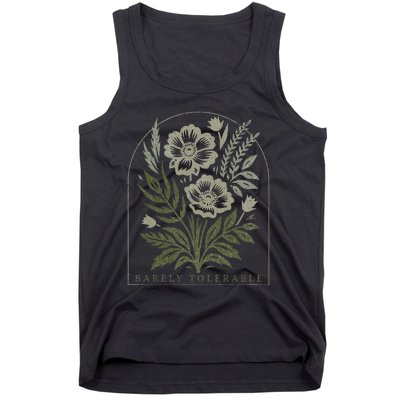 Barely Tolerable Pride And Prejudice Jane Austen Tank Top