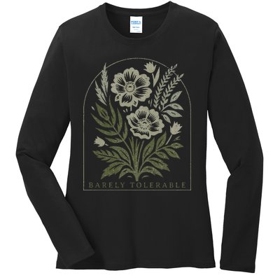 Barely Tolerable Pride And Prejudice Jane Austen Ladies Long Sleeve Shirt