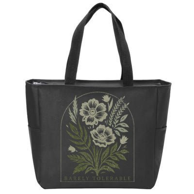 Barely Tolerable Pride And Prejudice Jane Austen Zip Tote Bag