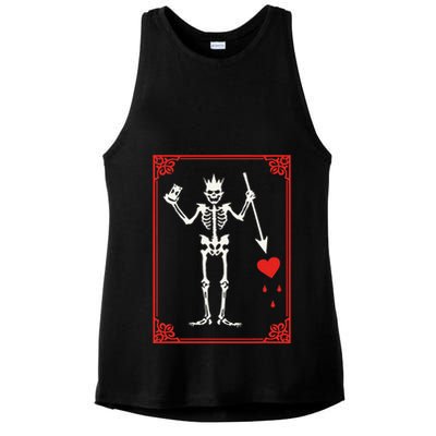 Blackbeard The Pirate Battle Flag Jolly Roger Military Army Ladies PosiCharge Tri-Blend Wicking Tank