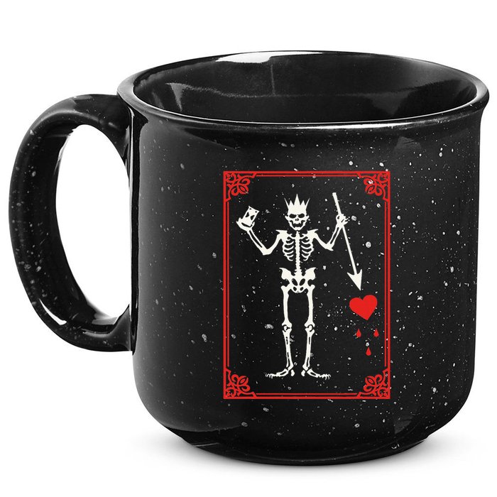 Blackbeard The Pirate Battle Flag Jolly Roger Military Army 15oz Campfire Ceramic Mug