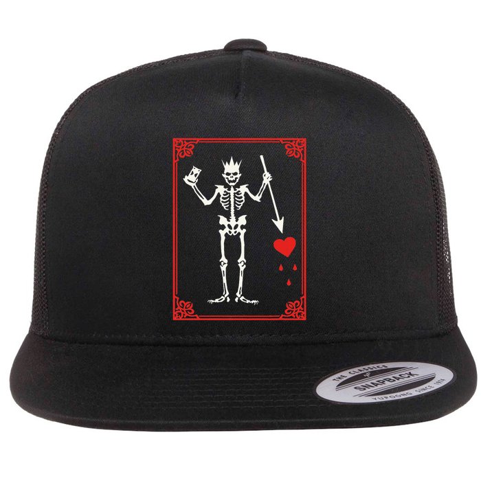 Blackbeard The Pirate Battle Flag Jolly Roger Military Army Flat Bill Trucker Hat