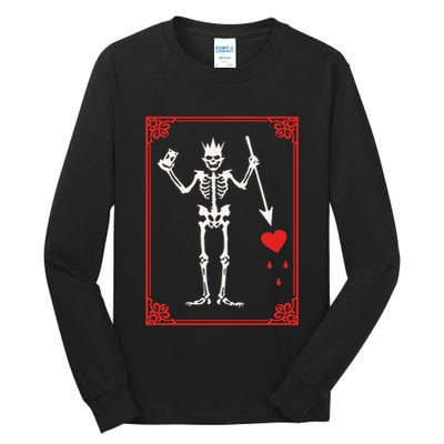 Blackbeard The Pirate Battle Flag Jolly Roger Military Army Tall Long Sleeve T-Shirt
