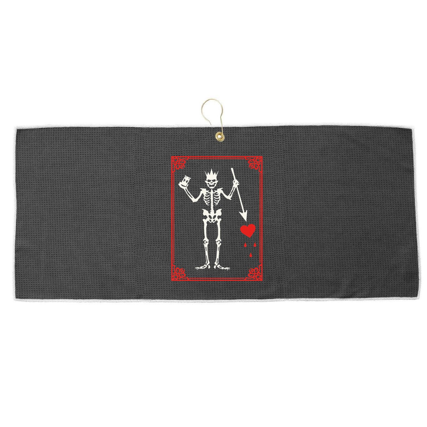 Blackbeard The Pirate Battle Flag Jolly Roger Military Army Large Microfiber Waffle Golf Towel