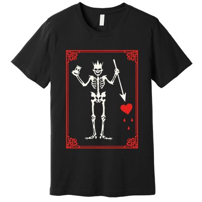 Blackbeard The Pirate Battle Flag Jolly Roger Military Army Premium T-Shirt