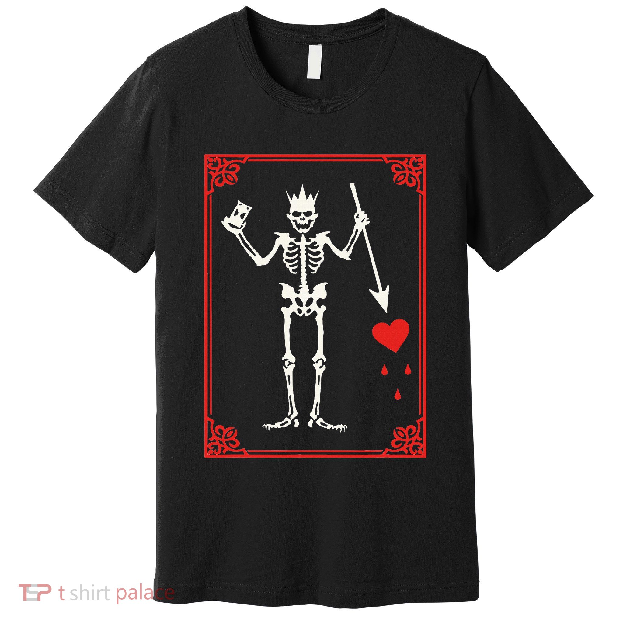 Blackbeard The Pirate Battle Flag Jolly Roger Military Army Premium T-Shirt