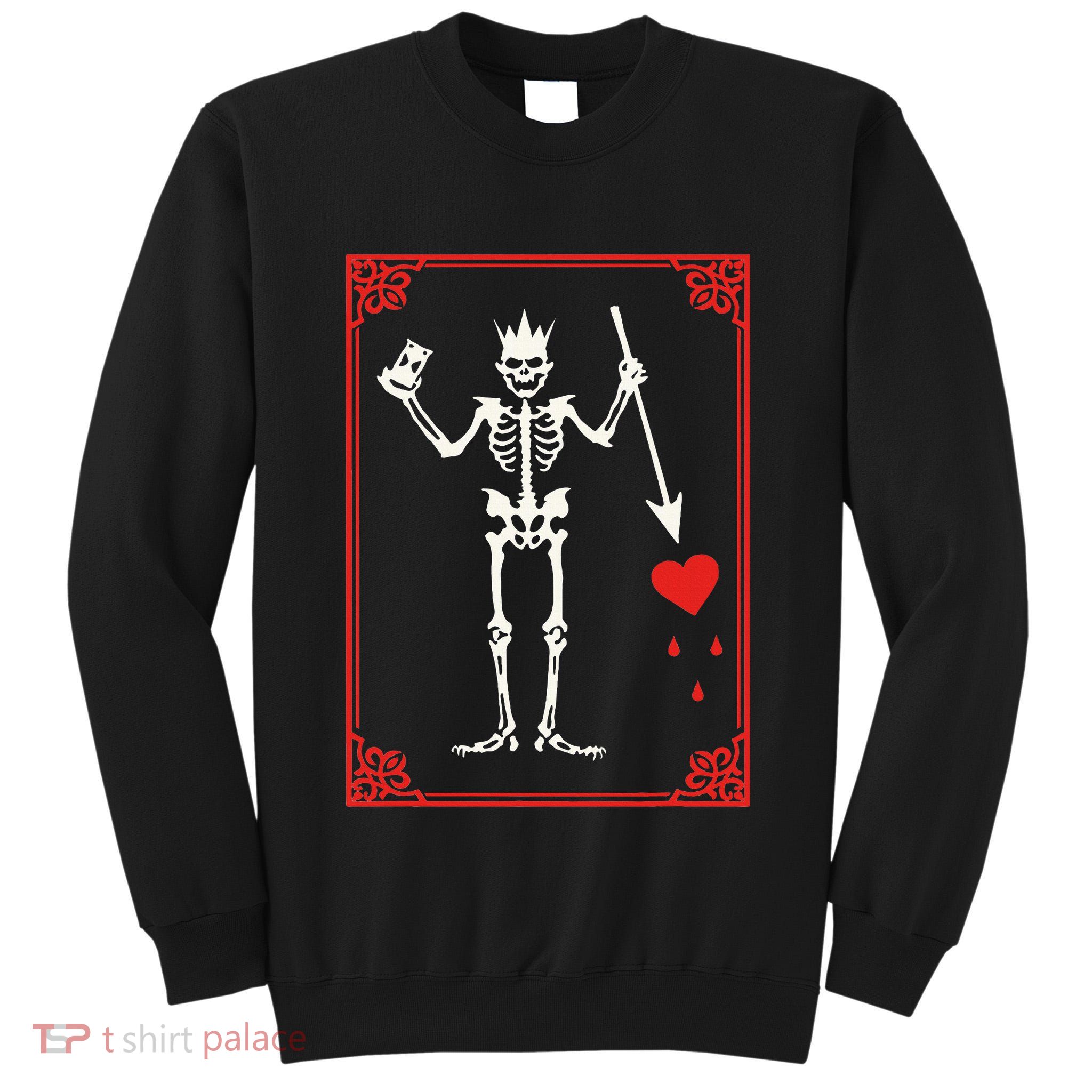 Blackbeard The Pirate Battle Flag Jolly Roger Military Army Tall Sweatshirt
