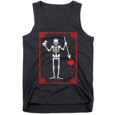 Blackbeard The Pirate Battle Flag Jolly Roger Military Army Tank Top