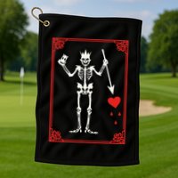 Blackbeard The Pirate Battle Flag Jolly Roger Military Army Golf Towel