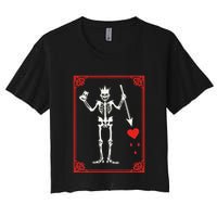 Blackbeard The Pirate Battle Flag Jolly Roger Military Army Crop Top