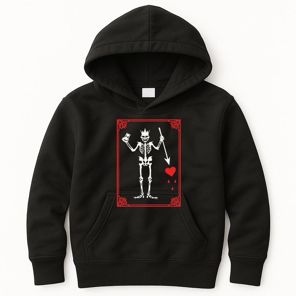 Blackbeard The Pirate Battle Flag Jolly Roger Military Army Kids Hoodie