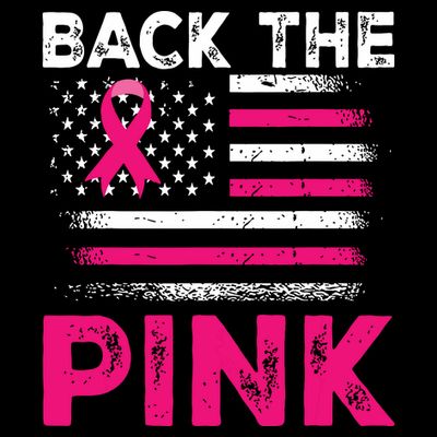 Back The Pink Ribbon Flag Breast Cancer Warrior T-Shirt