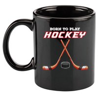 Born To Play Hockey 11oz C Handle Ceramic Mug