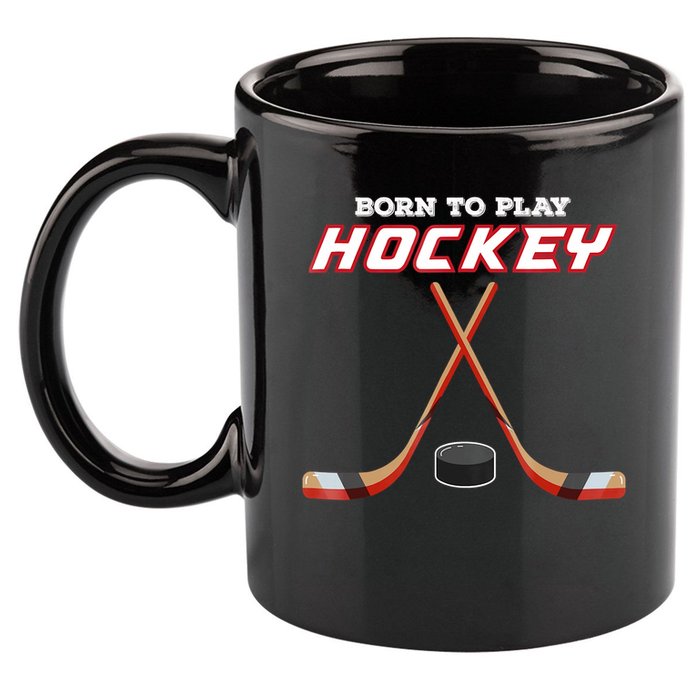 Born To Play Hockey 11oz C Handle Ceramic Mug