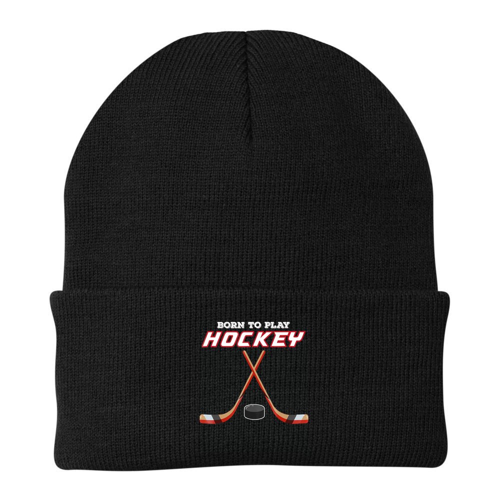 Born To Play Hockey Beanie