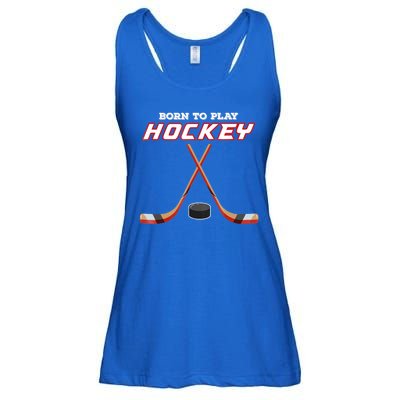 Born To Play Hockey Ladies Essential Flowy Tank