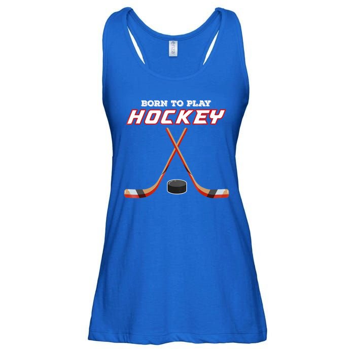 Born To Play Hockey Ladies Essential Flowy Tank