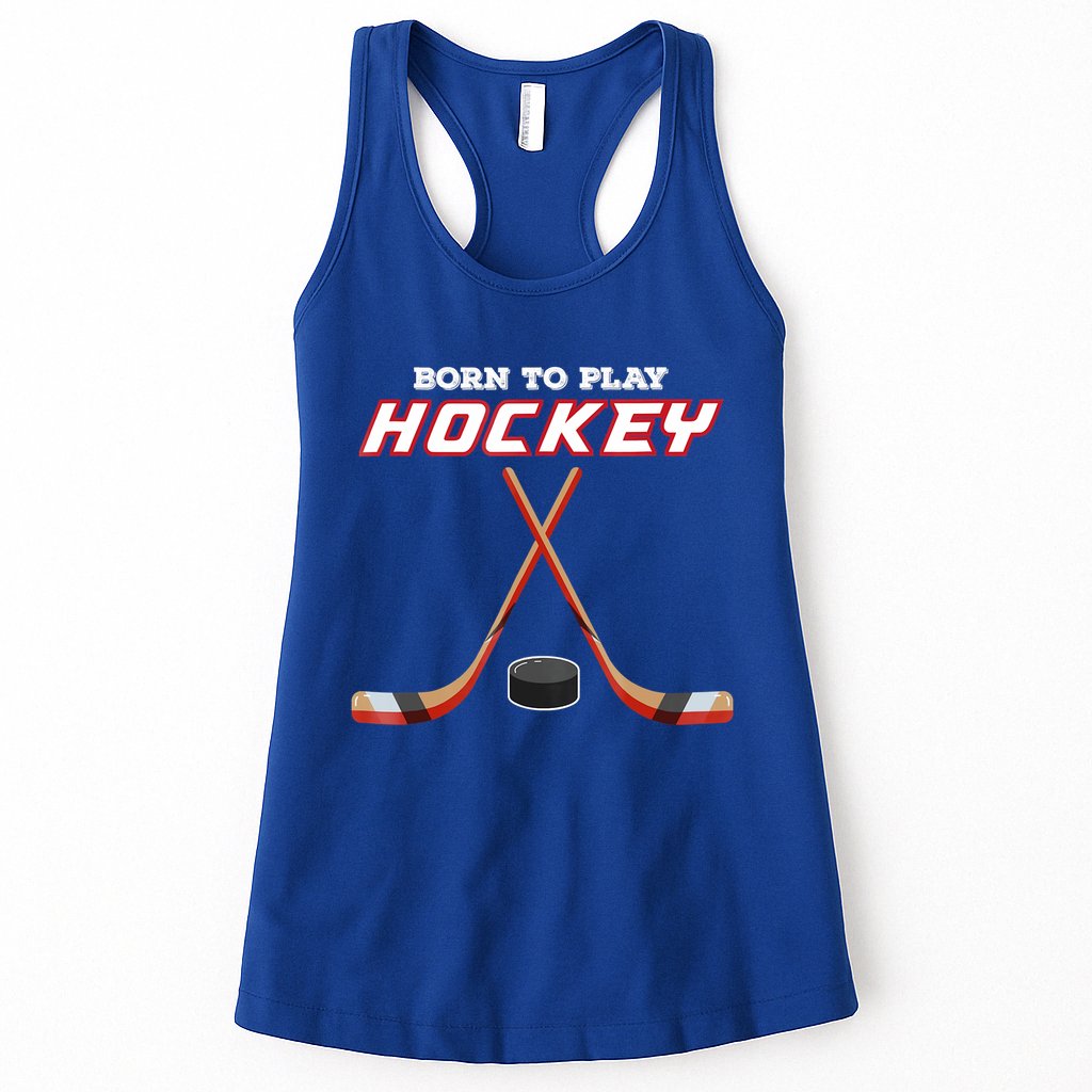 Born To Play Hockey Womens Tank Top