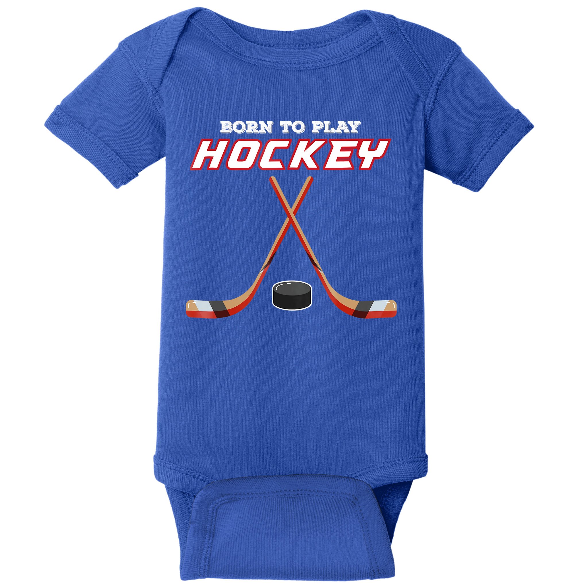 Born To Play Hockey Baby Bodysuit