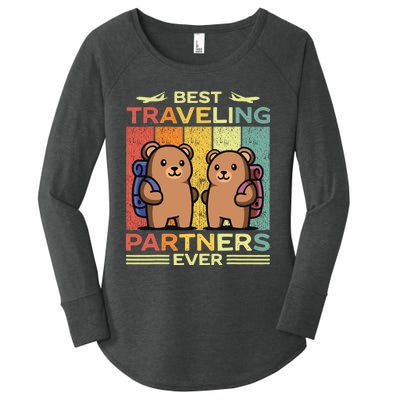 Best Traveling Partners Ever Travel Bear Traveling Couples Women's Perfect Tri Tunic Long Sleeve Shirt