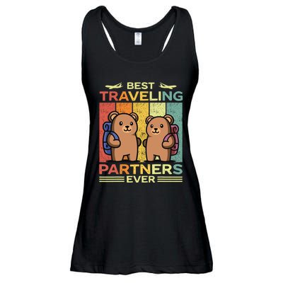 Best Traveling Partners Ever Travel Bear Traveling Couples Ladies Essential Flowy Tank