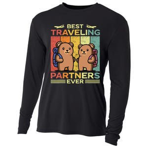 Best Traveling Partners Ever Travel Bear Traveling Couples Cooling Performance Long Sleeve Crew