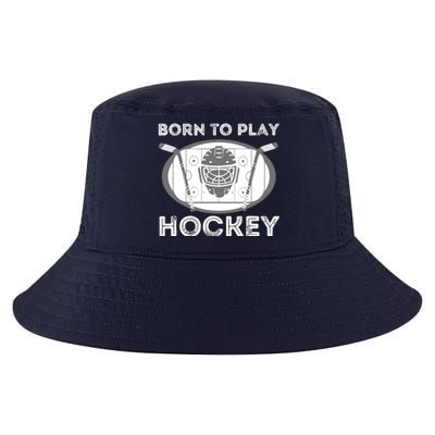 Born To Play Hockey - Funny Ice Hockey Player Gift Cool Comfort Performance Bucket Hat