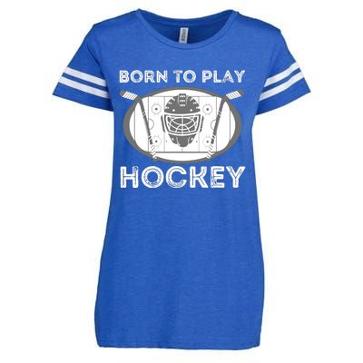 Born To Play Hockey - Funny Ice Hockey Player Gift Enza Ladies Jersey Football T-Shirt