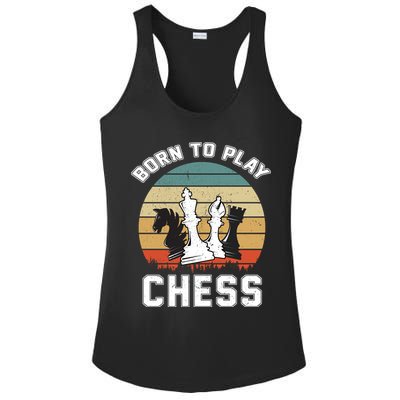 Born To Play Chess Ladies PosiCharge Competitor Racerback Tank