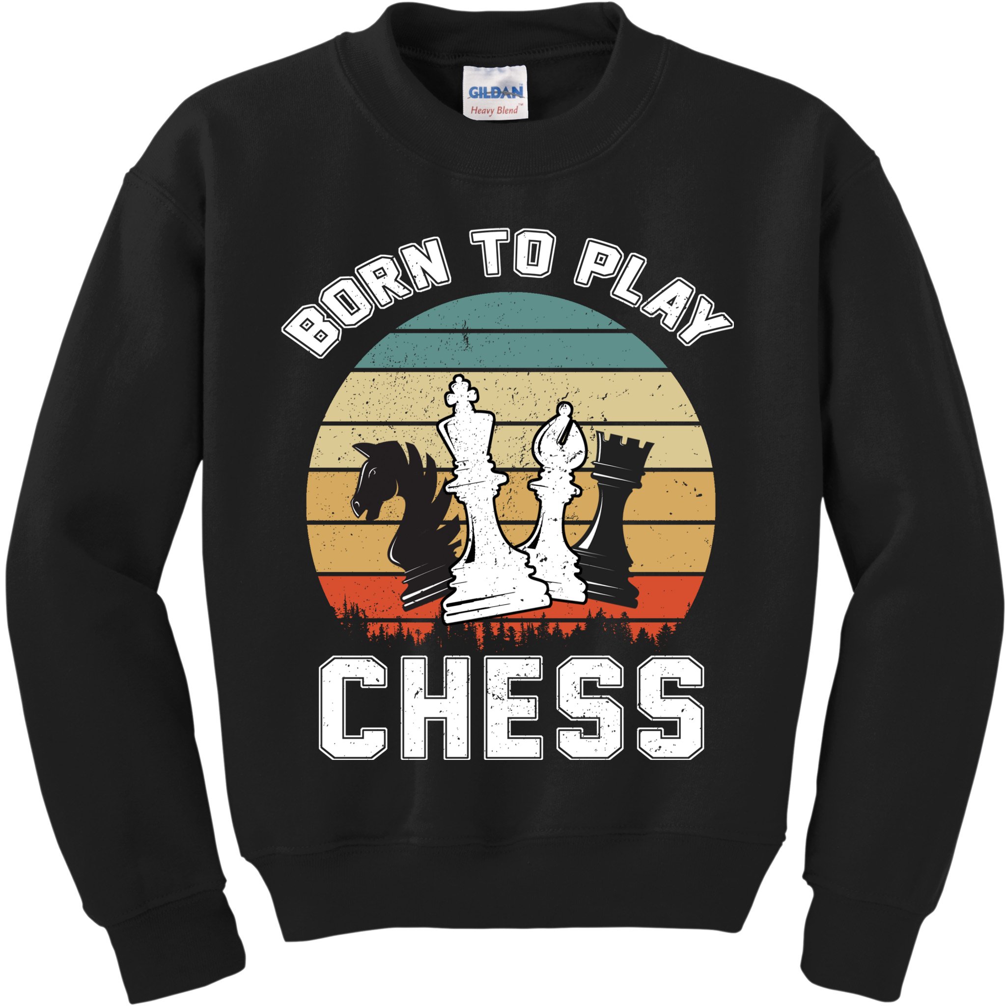 Born To Play Chess Kids Sweatshirt
