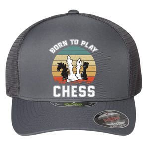 Born To Play Chess Flexfit Unipanel Trucker Cap