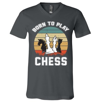 Born To Play Chess V-Neck T-Shirt