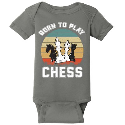 Born To Play Chess Baby Bodysuit