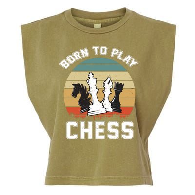 Born To Play Chess Garment-Dyed Women's Muscle Tee