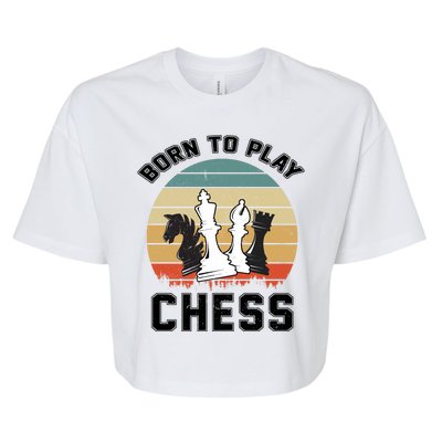 Born To Play Chess Bella+Canvas Jersey Crop Tee