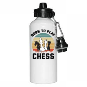 Born To Play Chess Aluminum Water Bottle 